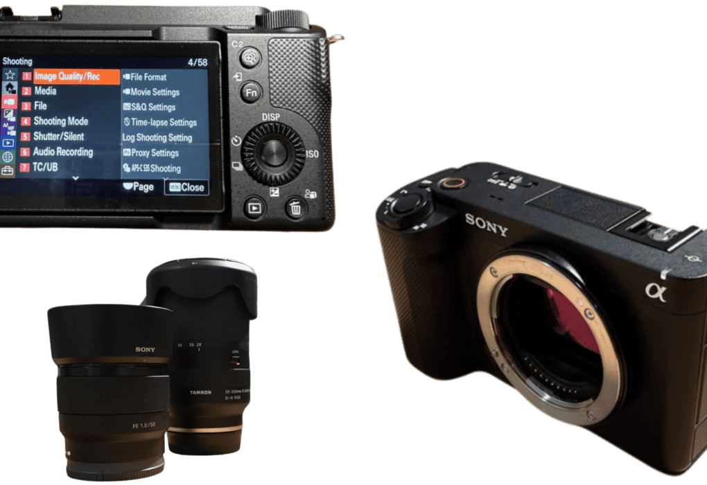 ZV-E1 LCD showing setting, file format