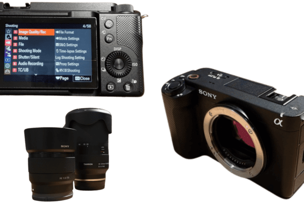 ZV-E1 LCD showing setting, file format